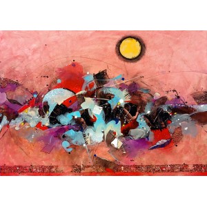 Zohaib Rind, 36 x 48 Inch, Acrylic on Canvas, Abstract Painting, AC-ZR-316